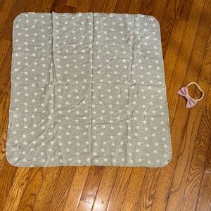 Soft Beige Patterned Baby Blanket